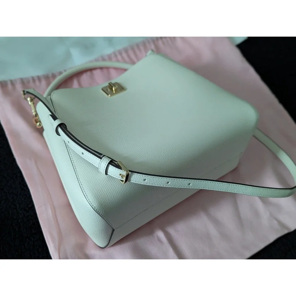 Kate Spade Phoebe White Meringue Satchel Top Handle/Crossbody Handbag Purse